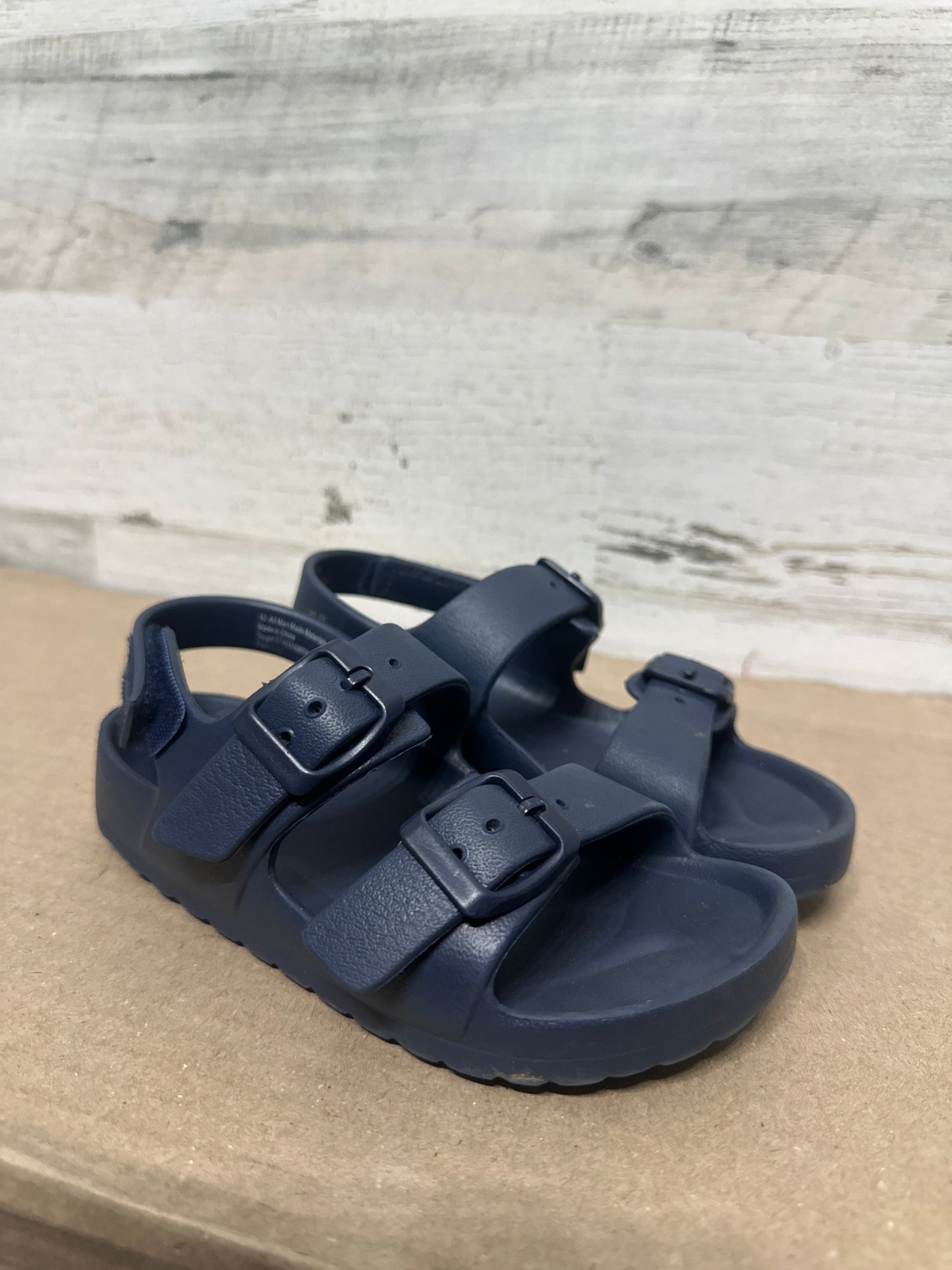 Size 10 (Toddler) Cat and Jack Navy Blue Sandals - Very Good Used Condition