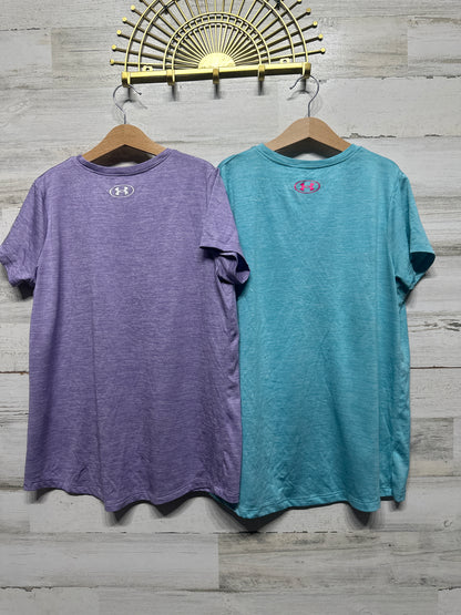 Girl's Size XL Under Armour Drifit Shirt Lot (2 Pieces) - Very Good Used Condition