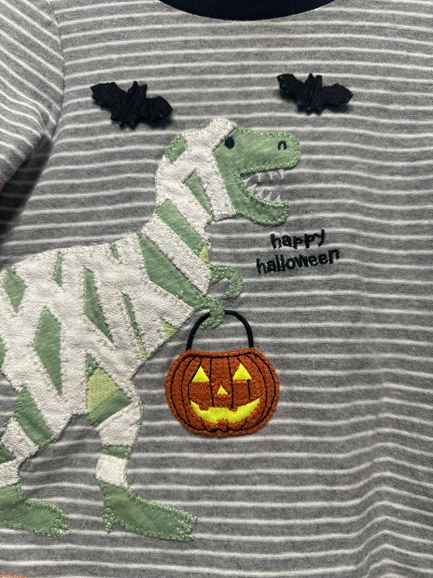 Boys Size 12-18m Mud Pie Appliqué Halloween Shirt - Very Good Used Condition