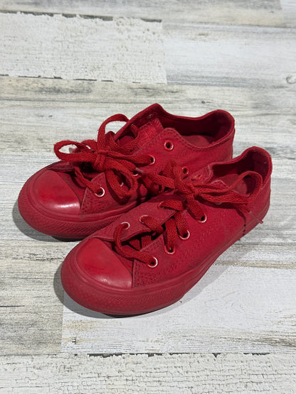 Converse Red Sneakers Shoes - Size Youth 12 - Good Used Condition