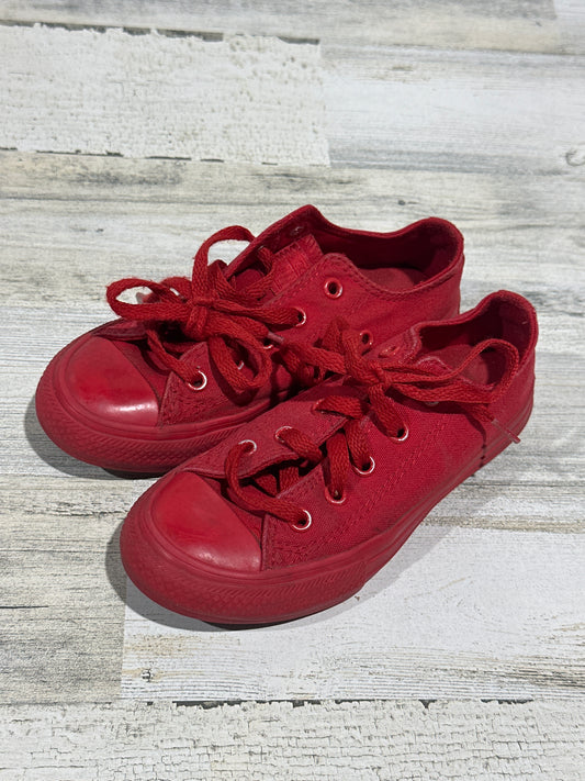 Converse Red Sneakers Shoes - Size Youth 12 - Good Used Condition