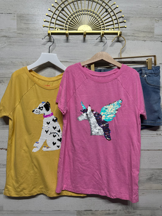 Size 10/12 Large Cat and Jack Short Sleeve/Shorts Clothing Lot (3 Pieces) - Very Good Used Condition