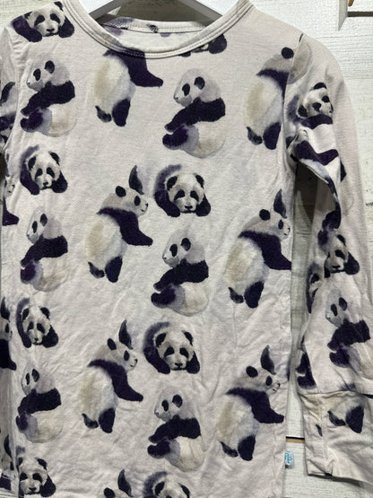 Boys Size 4t Posh Peanut Bamboo Panda Pajama Set - Good Used Condition