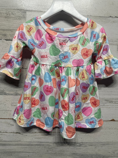 Size 3-6m (Fits Like 12m) Shea Baby Conversation Hearts Dress (Runs Big) - Very Good Used Condition