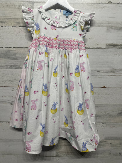 Girls Size 7 Nanducket Smocked Bunny Dress- Very Good Used Condition