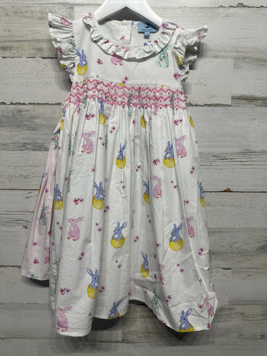 Girls Size 7 Nanducket Smocked Bunny Dress- Very Good Used Condition