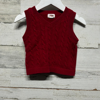 Boys Size 6-9m Cat and Jack Red Sweater Vest - Very Good Used Condition