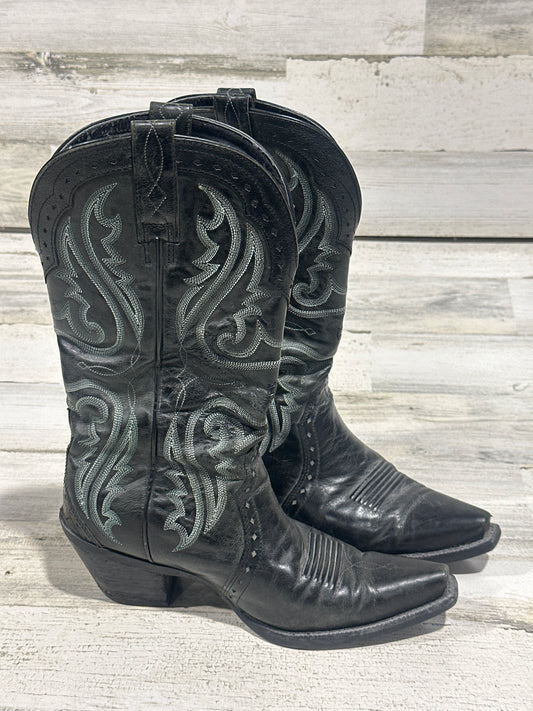 Ariat Cowboy Boots Heritage Western Pointed Toe - Green Thread - Womens Size 8B - Good Used Condition*