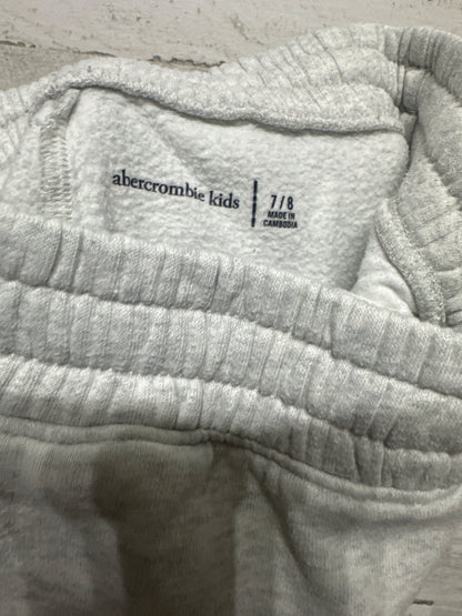 Boys Size 7/8 Abercrombie Kids Grey Sweatpants - Good Used Condition