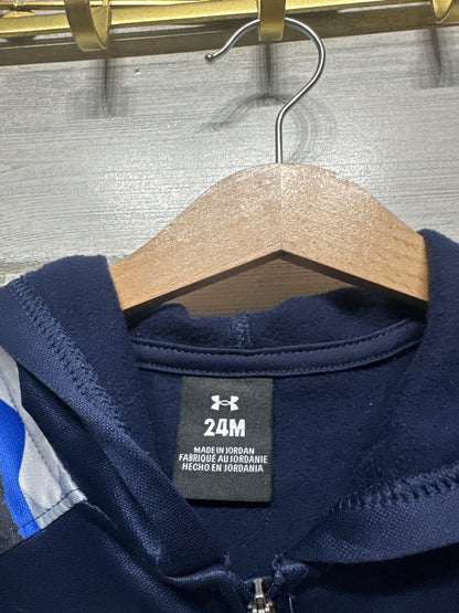 Under Armour Hooded Zip Up Jacket - Boys Size 24m - Very Good Used Condition
