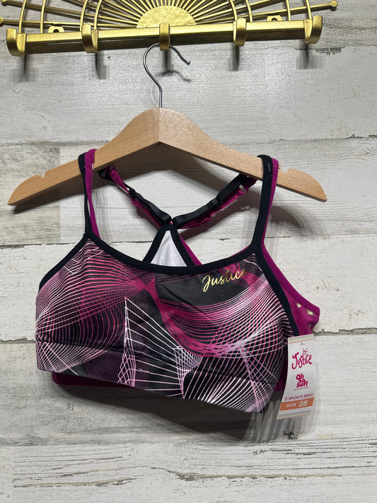 Girls Sports / Dance Bras  (2 pack) - Girls Size 28 / Justice - New With Tags
