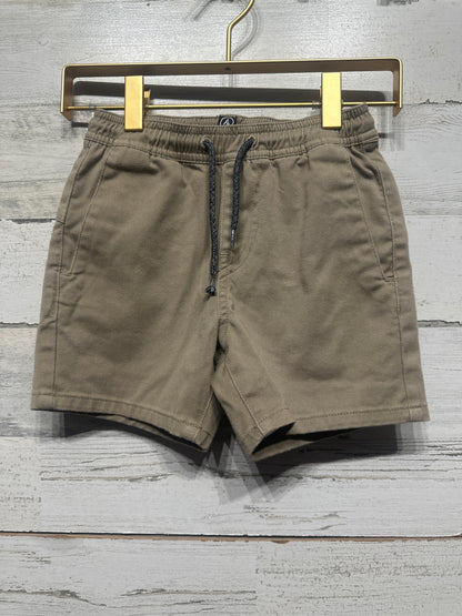 Boys Preowned Size 4t Volcom Khaki Shorts - Good Used Condition