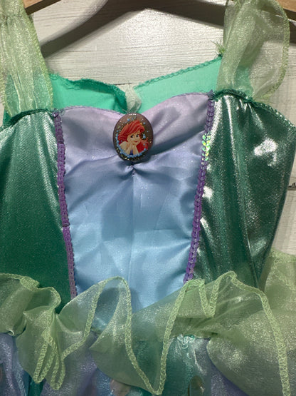 Girls Size 4-6x Disney Little Mermaid Ariel Dress Up Dress - Good Used Condition