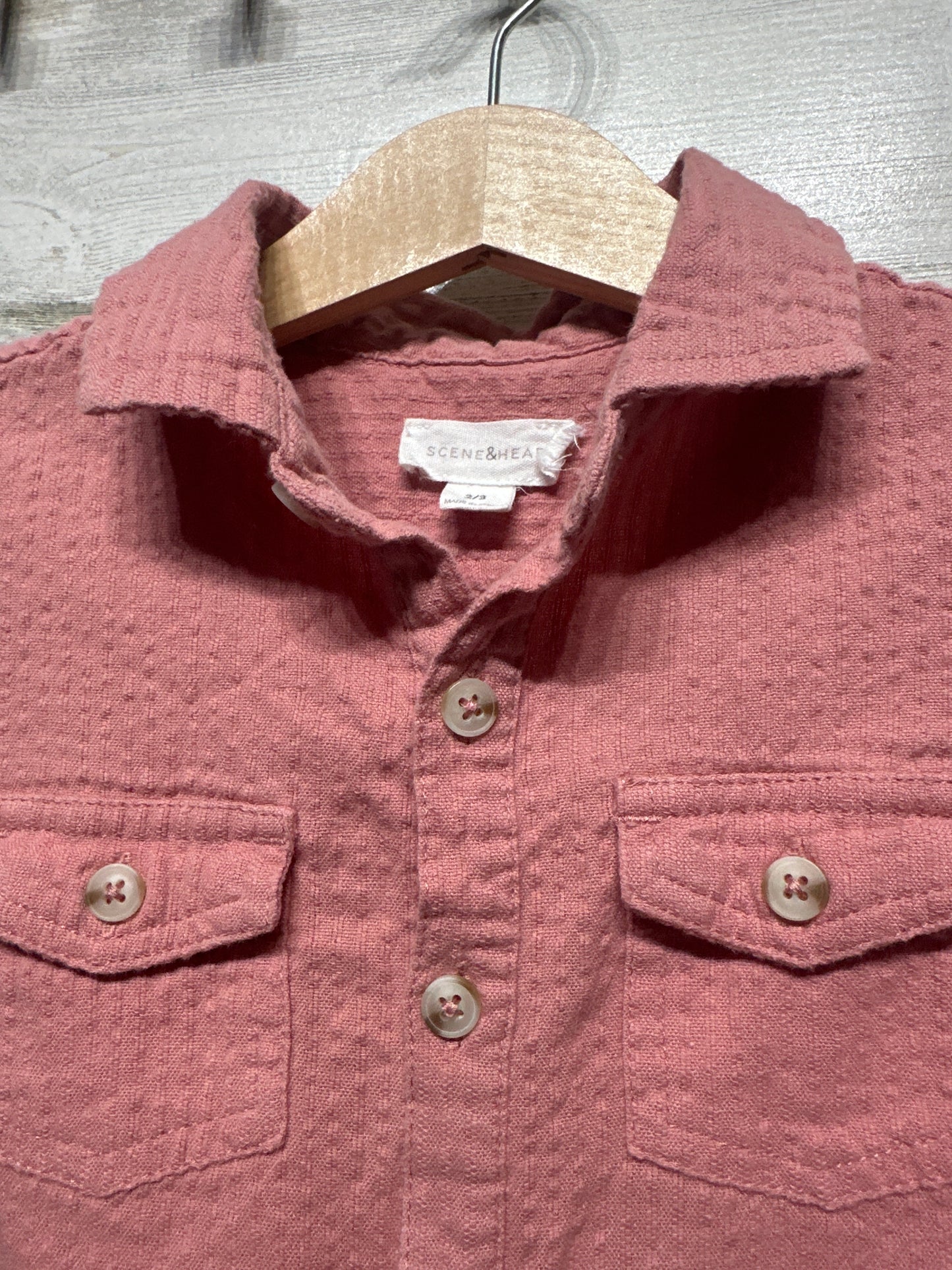 Boys Size 2/3 Scene & Heard Button Up Shirt - Very Good Used Condition