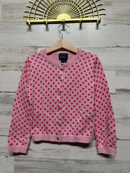 Mini Boden Cotton Pink Polka Dot Cardigan - Girls Size 5-6 - Very Good Used Condition