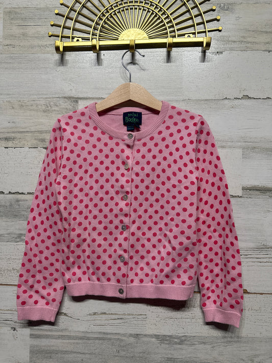 Mini Boden Cotton Pink Polka Dot Cardigan - Girls Size 5-6 - Very Good Used Condition