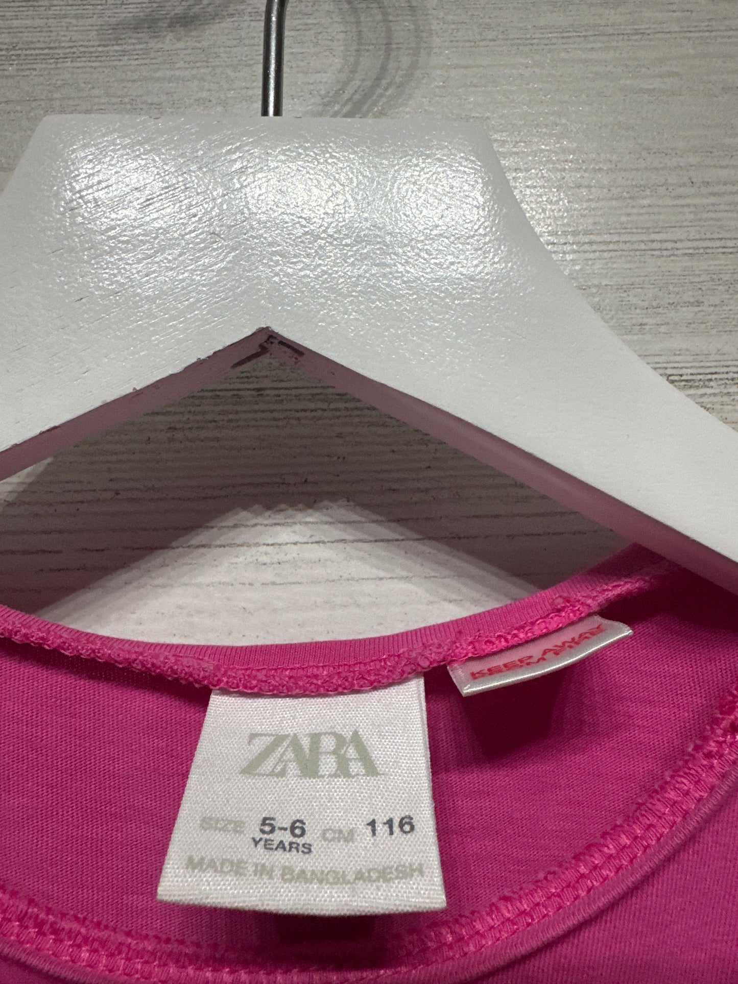 Zara Girls 5-6 Years Pink Ruffle Top VGUC