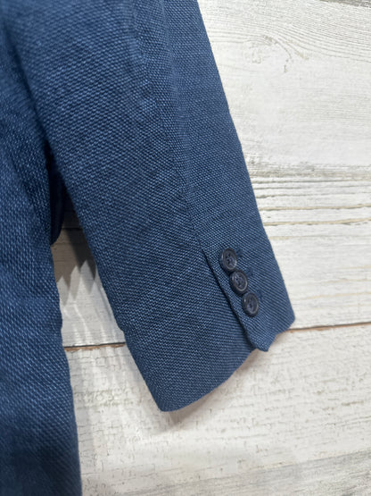 Size 6 H&M Navy Blue Linen Jacket - Very Good Used Condition