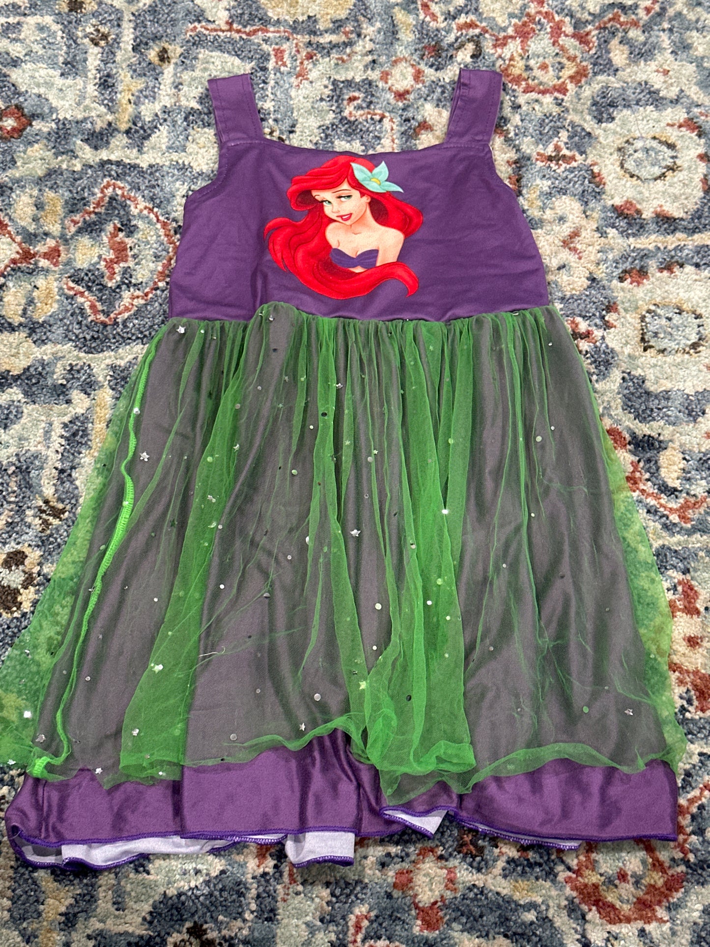 Little Mermaid Ariel Dress Girls 4t GUC