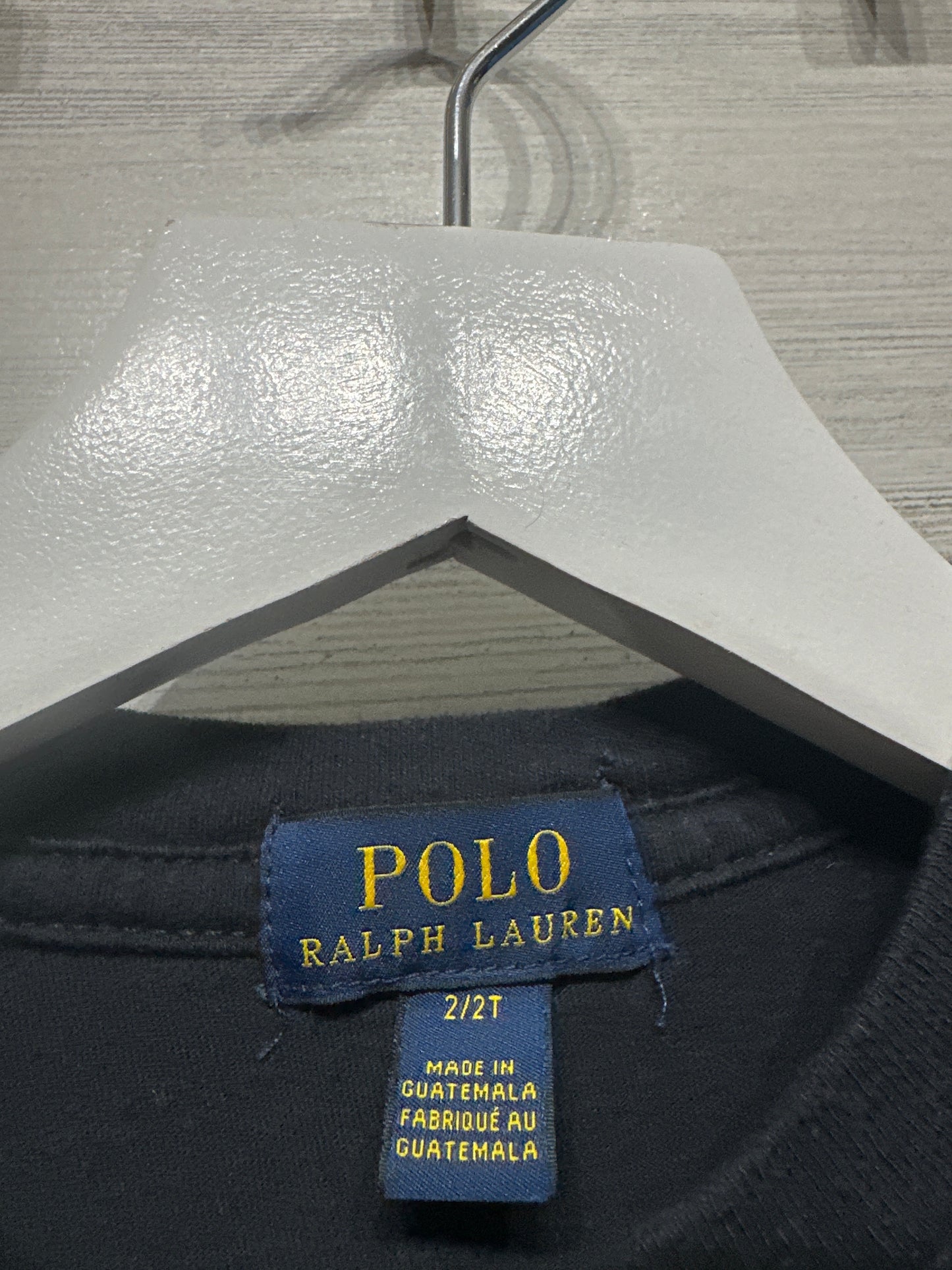Polo Ralph Lauren 2 / 2t Black Shirt Yellow Pony VGUC