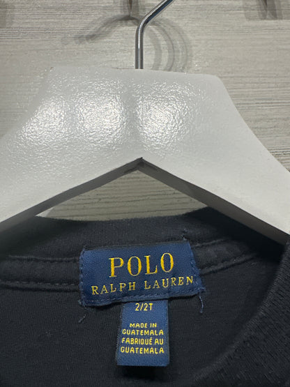 Polo Ralph Lauren 2 / 2t Black Shirt Yellow Pony VGUC