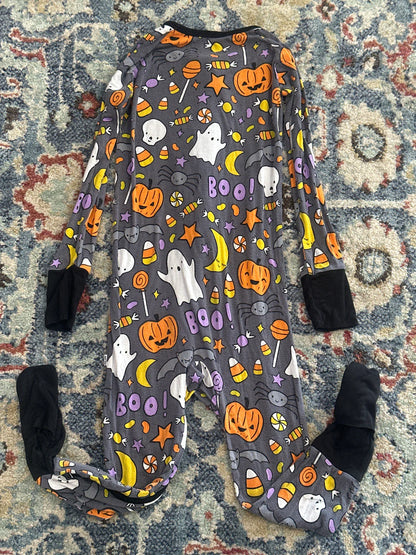 Little Sleepies Size 3T Halloween Bamboo Zip Up Sleeper GUC*