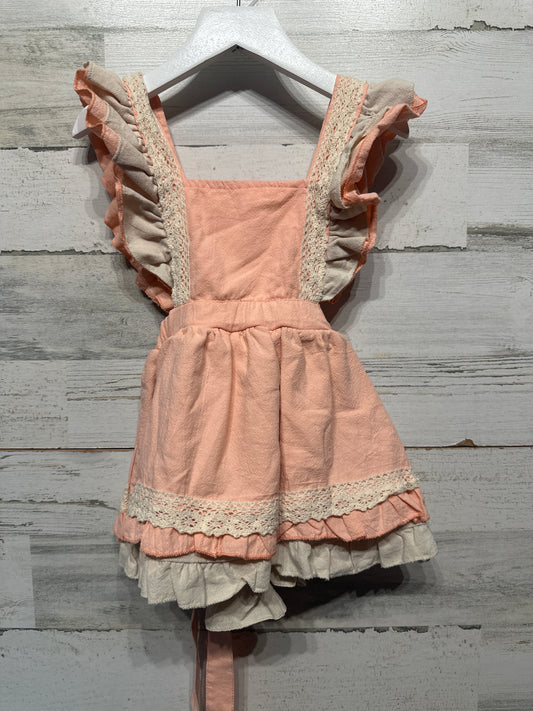 Girls Size 4t Bella & Omi Peach Dress - Good Used Condition