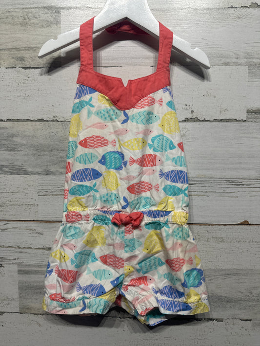 Girls Preowned Size 3t Gymboree Fish Romper - Good Used Condition