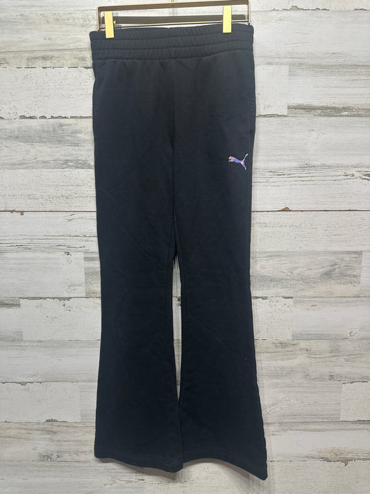 Girls Size Large (12-14) Puma Flare Black Sweatpants - Very Good Used Condition