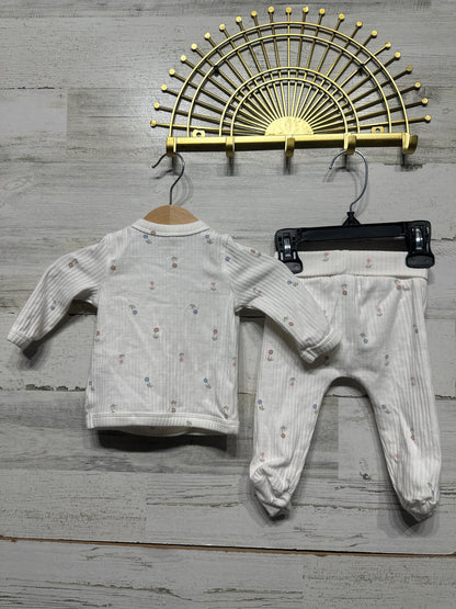 Ribbed Floral Set Carter’s Girls 3m VGUC