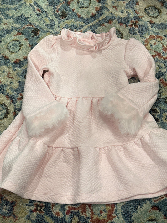 Janie and Jack Pink Quilted Dress Girls 2T VGUC
