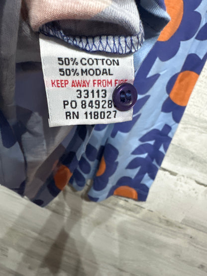 Mini Boden Blue Floral Dress Girls 5-6 Years VGUC