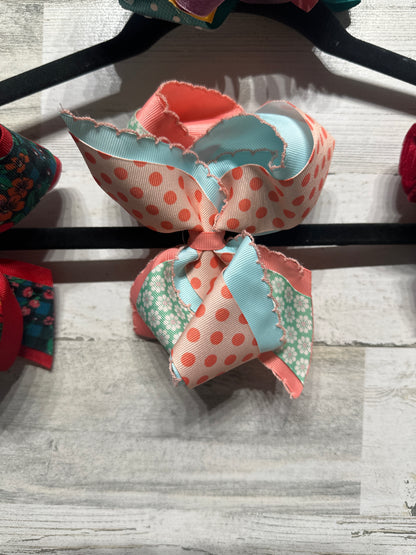 Lot of 4 Large Layered Hair Bows - Good Used Condition