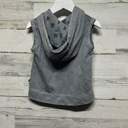 Boys Size 12m Kidding Around Grey Sleeveless Hooded Shirt - Very Good Used Condition