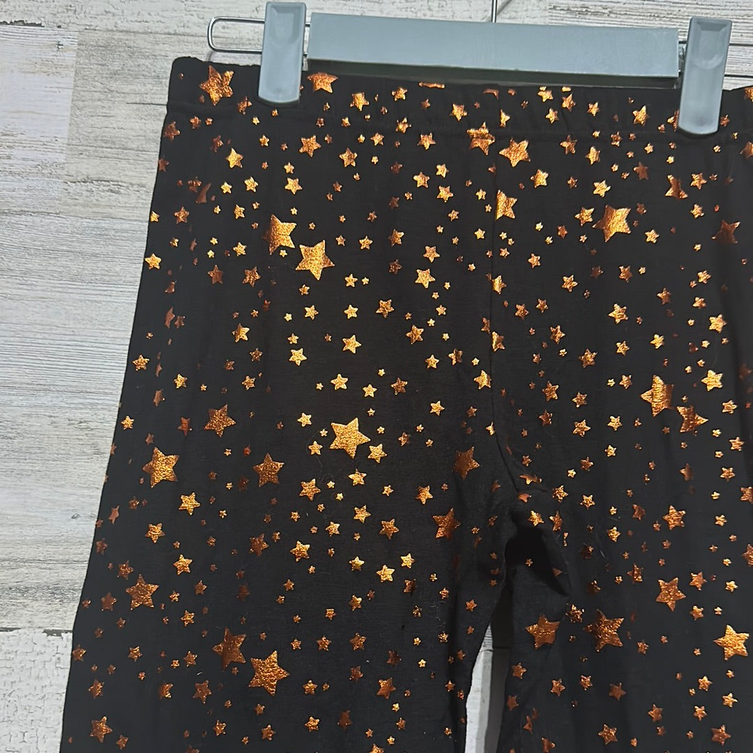 Girls Size XL 14/16 Celebrate! Halloween orange foil star leggings - very good used condition