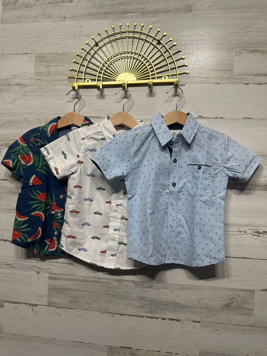 Boys Preowned Size 3t Button Up Shirt Lot (3 pieces) - Good Used Condition