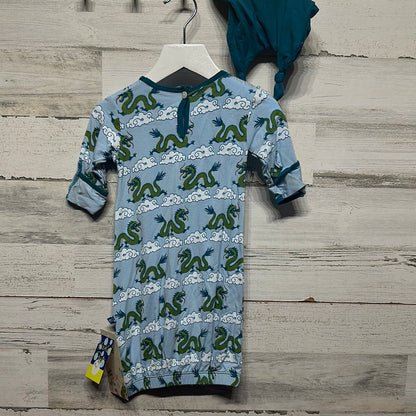 Boys Size 3-6m Kickee Pants Bamboo Cloud Dragon Gown and Hat - New With Tags