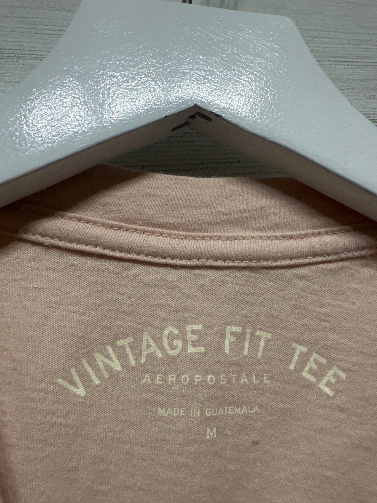 Women’s Medium Aeropostale Cropped Peach Vintage Fit Tee - Good Used Condition