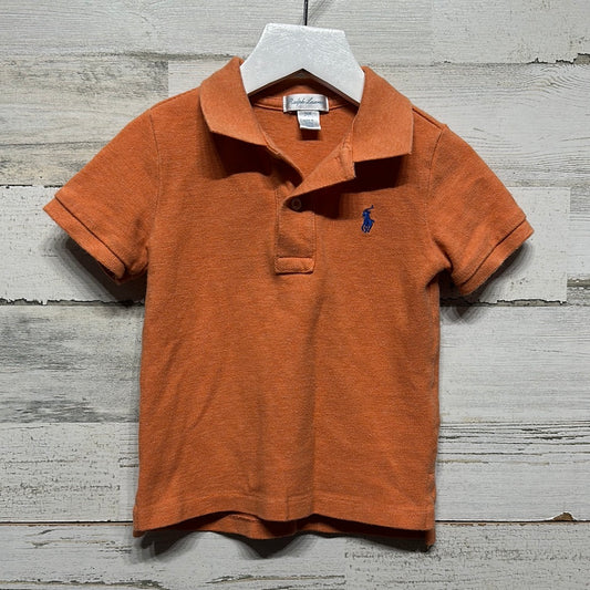 Boys Size 24m Ralph Lauren Orange Polo Shirt - Good Used Condition