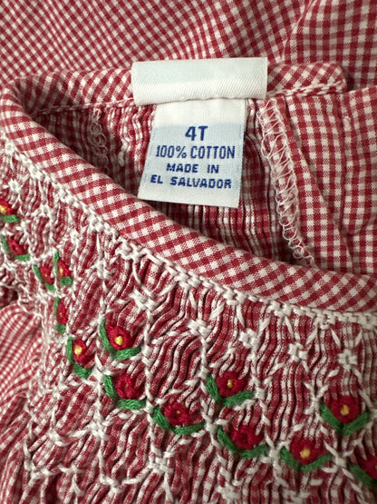 Girls Size 4t Rags Land Smocked Dress - Very Good Used Condition