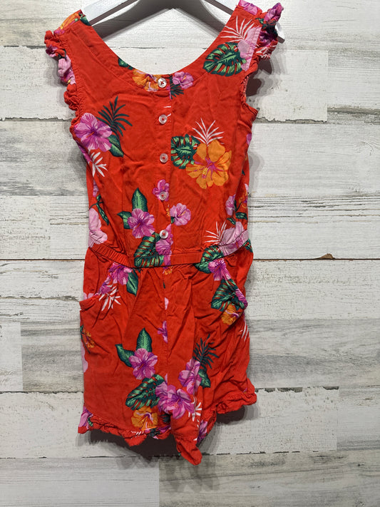 Girls Size 6/6x Wonder Nation Small Floral Romper - Good Used Condition