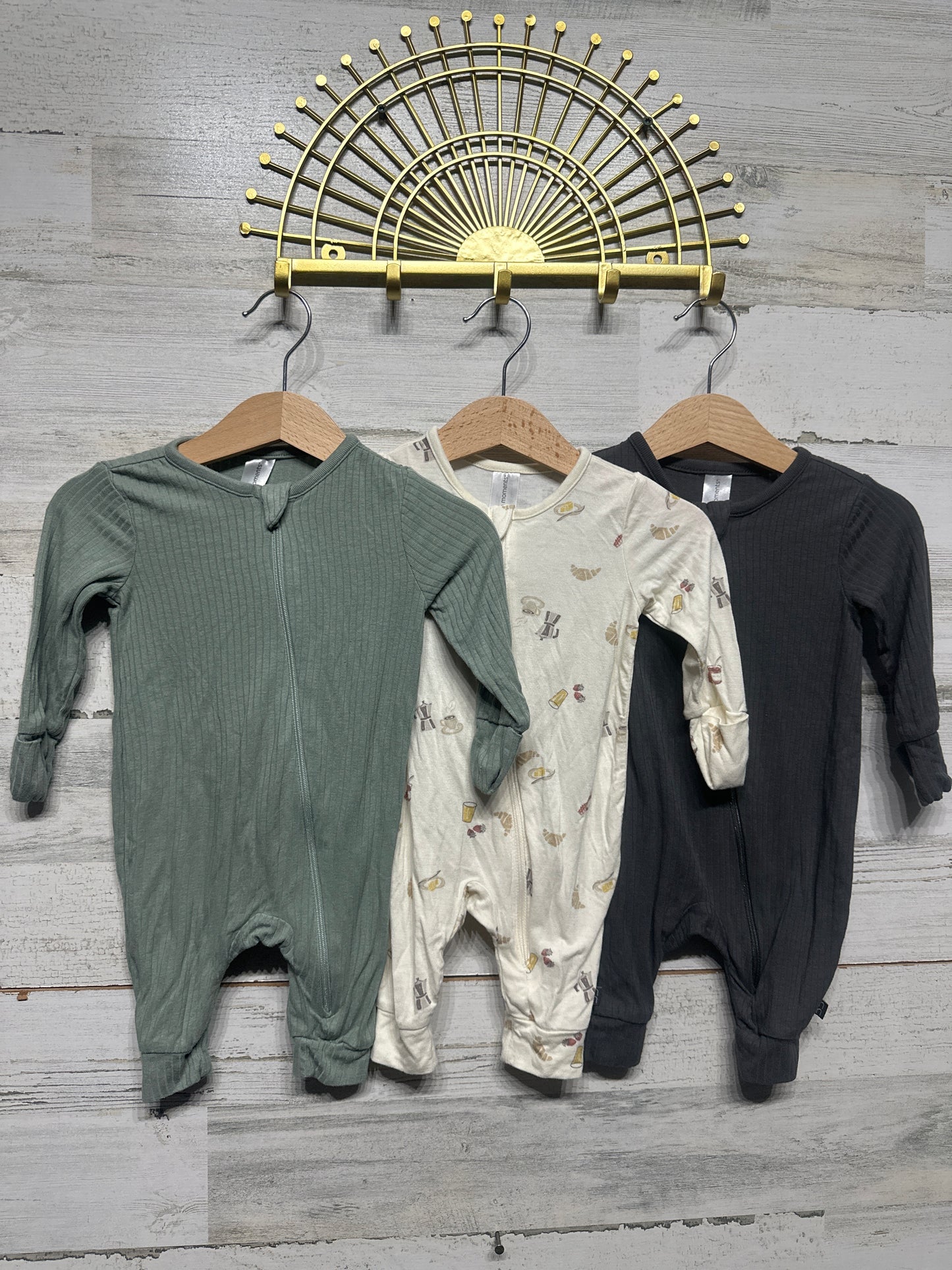 Bamboo Modern Moments Sleeper Lot - 3 Pieces - Size 0-3m - VGUC