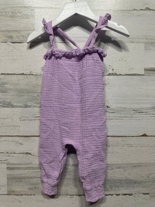 Girls Preowned Size 3-6m Emily and Oliver Purple Romper - Play Condition**