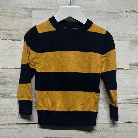 Boys 18-24m Baby Gap Navy and Yellow Striped Sweater - Good Used Condition