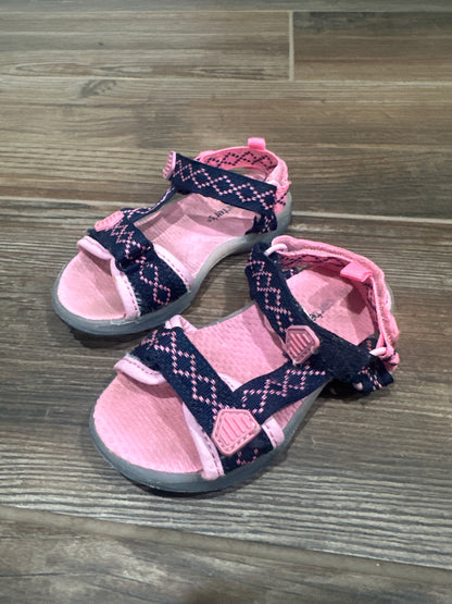 Girls Size 8 Toddler Navy Sandals - Good Used Condition