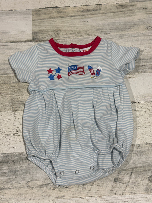 Jellybean Red White and Blue Patriotic Applique Romper - Boys Size 9m - Play Condition*