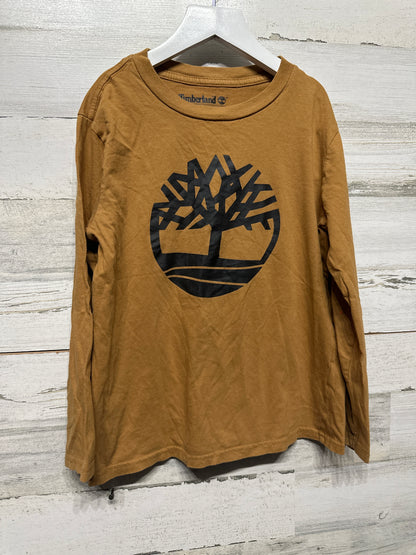Timberland Long Sleeve Logo Shirt - Boys Size Small 8 - Very Good Used Condition
