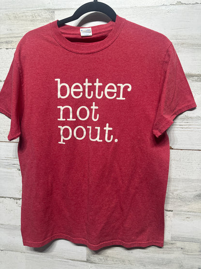 Women's Size Medium Better Not Pout Holiday Christmas Shirt - Very Good Used Condition