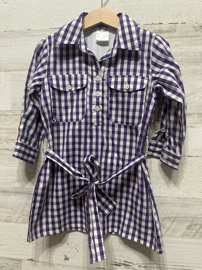 Girls Size 2t Prodoh Purple Plaid Fishing Dress - Very Good Used Condition