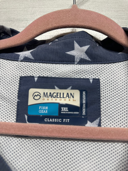 Magellan Fish Gear UPF 30 Americana Flag Shirt Men’s 3XL NWT